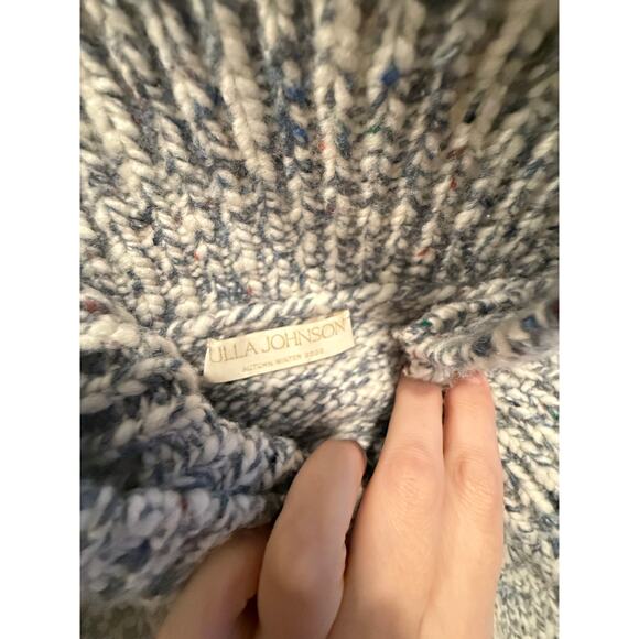 NEW! Ulla Johnson L Marled $475 Stretch Wool Sweater Midi Skirt Whipstitch Blue - Picture 6 of 12